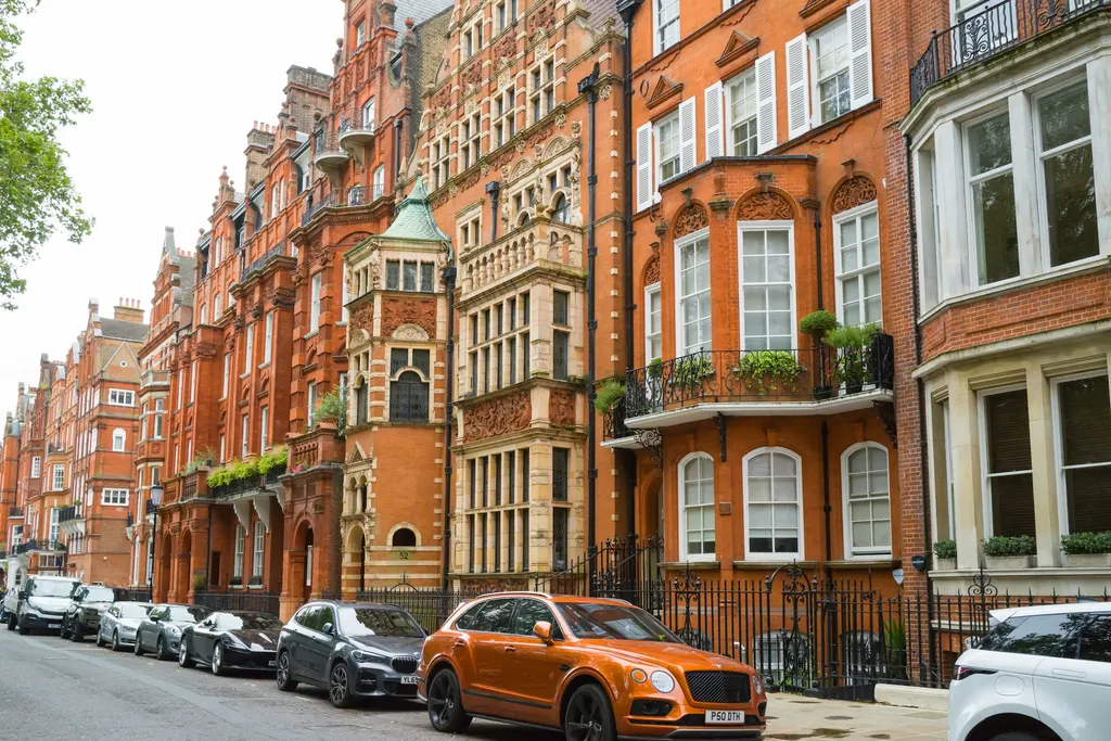 A row of brick buildings on a London street near Old Street